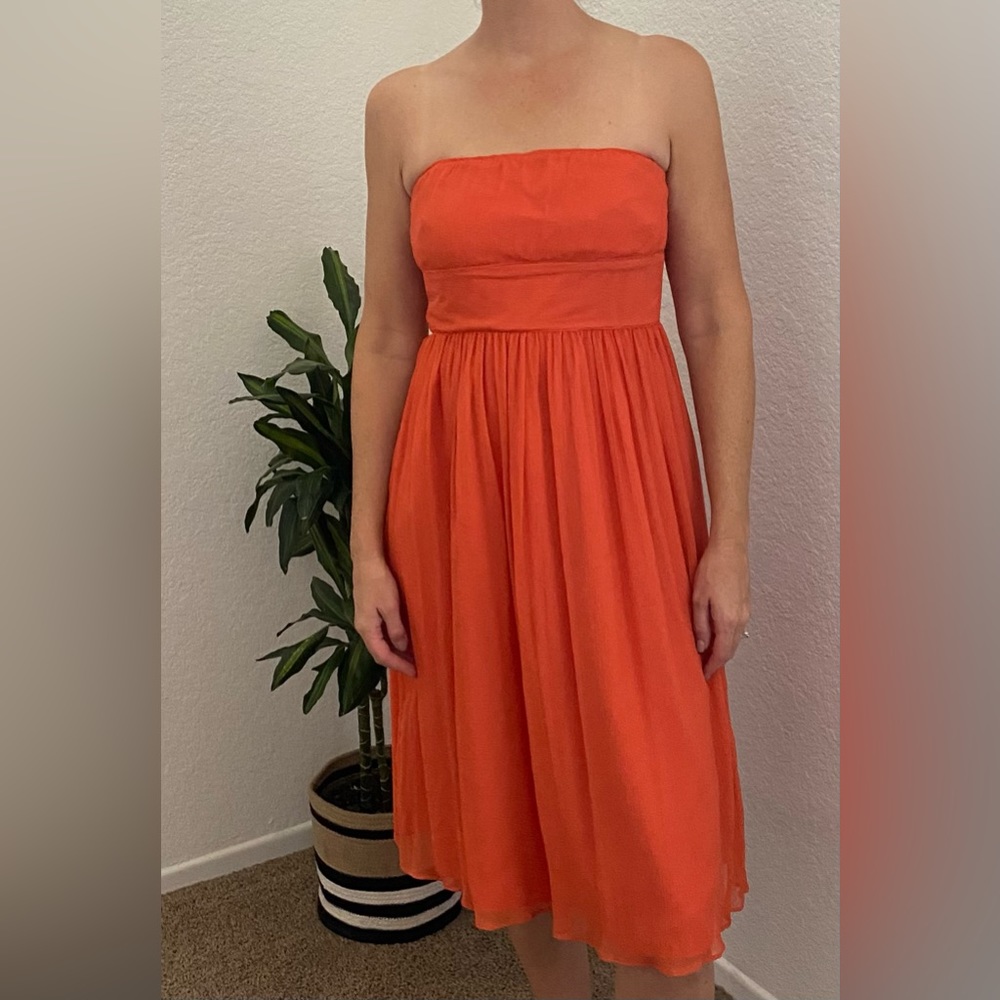 J. Crew strapless dress.